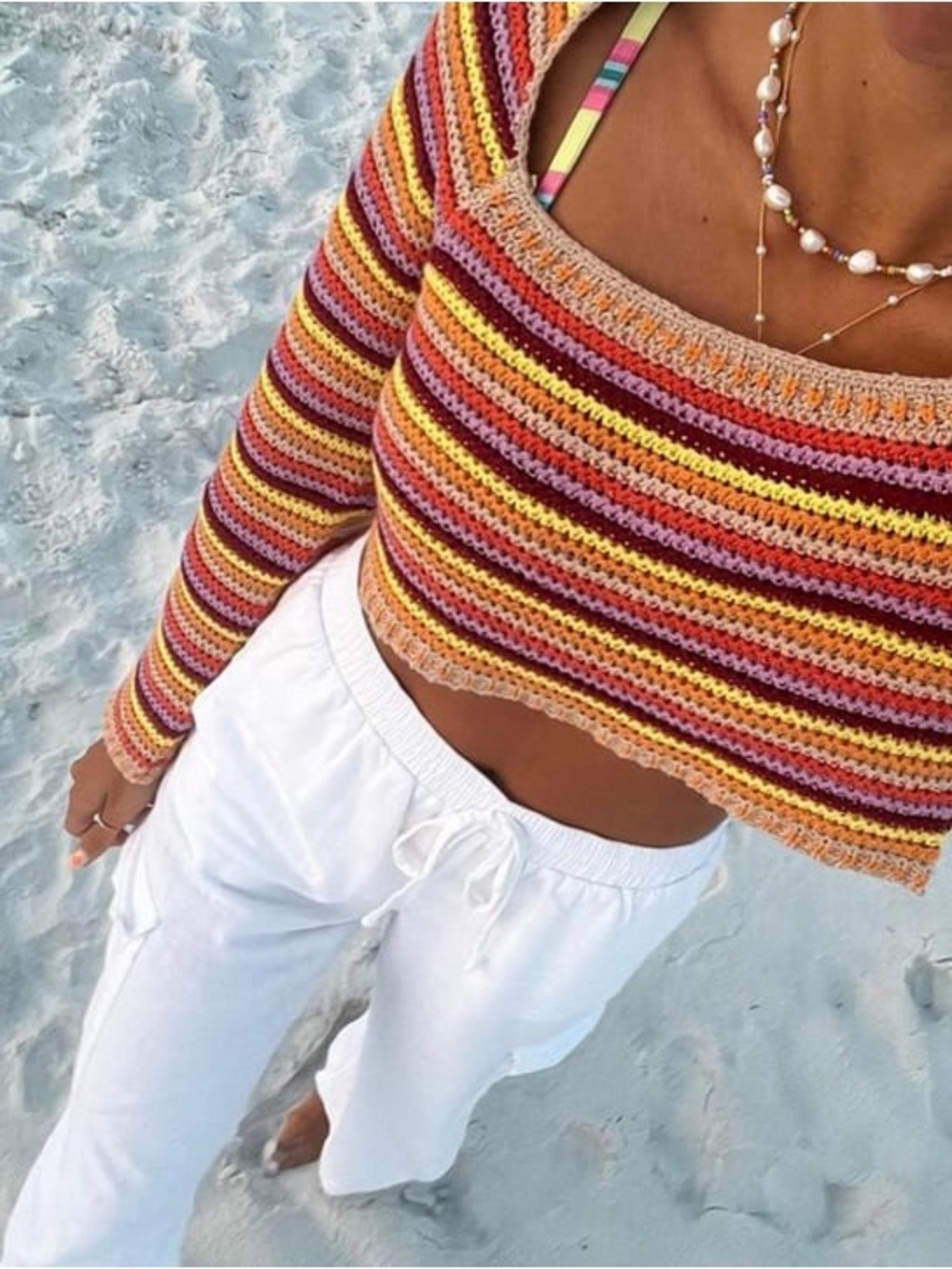 Emory Park Retro Striped Sweater Top